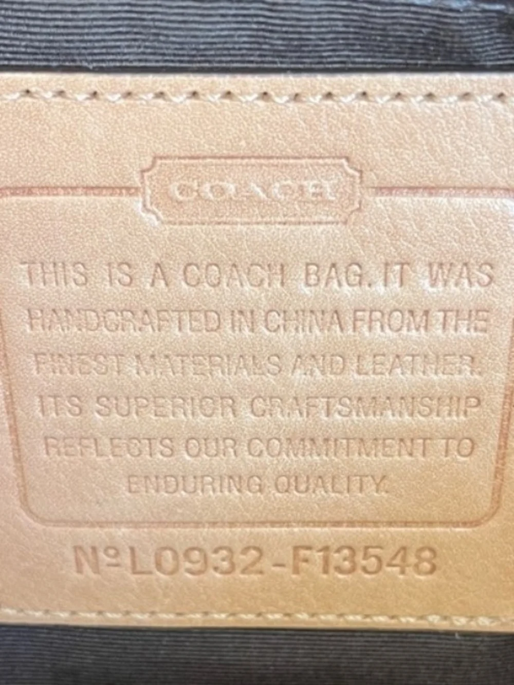 Coach Brown Small C Sig Tote, Shoulder Bag. F14538 Canvas, Leather Straps - Picture 9 of 10
